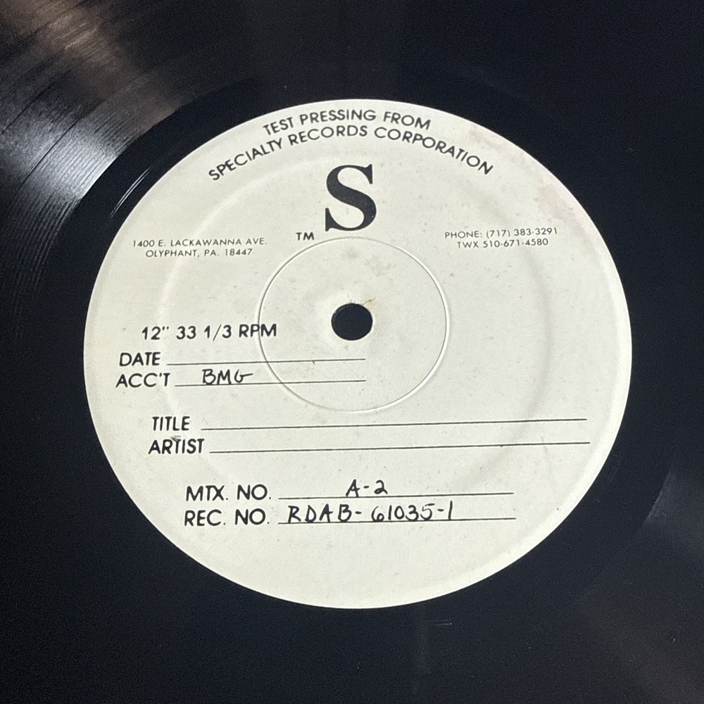 Cooly Live Livewire 12" TEST PRESSING RCA RDAB-61035-1 1992 Hip Hop VG+